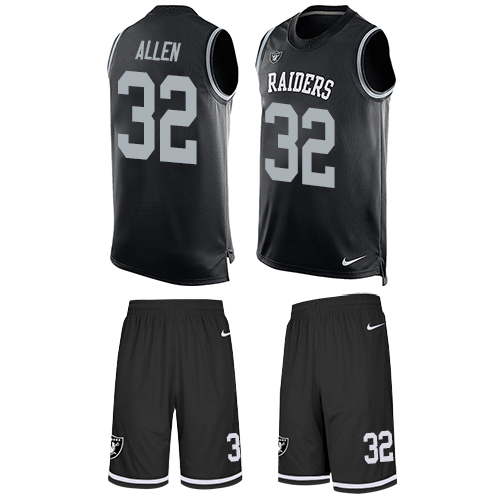 Nike Raiders #32 Marcus Allen Black Team Color Men's Stitched NFL Limited Tank Top Suit Jersey - Click Image to Close
